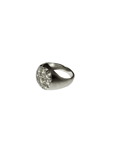 Bague Bague en or blanc « Le Seigneur de la Lumière » sertie de diamants pavés 58 Facettes