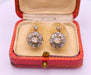 Boucles d'oreilles Paire de dormeuses or, platine, diamants 58 Facettes