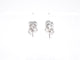 Boucles d'oreilles Boucles d'oreilles en or blanc avec un diamant taille brillant en forme de cœur 58 Facettes 2096