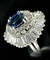 Bague 54 Bague Jupe avec saphir et diamants en baguette et brillant 58 Facettes