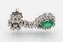 Boucles d'oreilles Boucles d’oreilles pendantes en or blanc 14k, émeraudes et diamants 58 Facettes 11569
