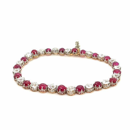 Bracelet Bracelet Rubis Diamants Époque fin 1900 58 Facettes 1.0000114/4
