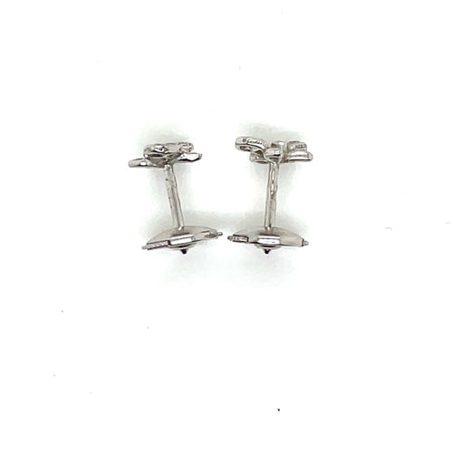 CARTIER - Boucles d Oreille Caresse d Orchidées or blanc 58 Facettes