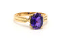 Bague 54 Bague contemporaine sertie d'une améthyste en or jaune 18 carats 58 Facettes 23125