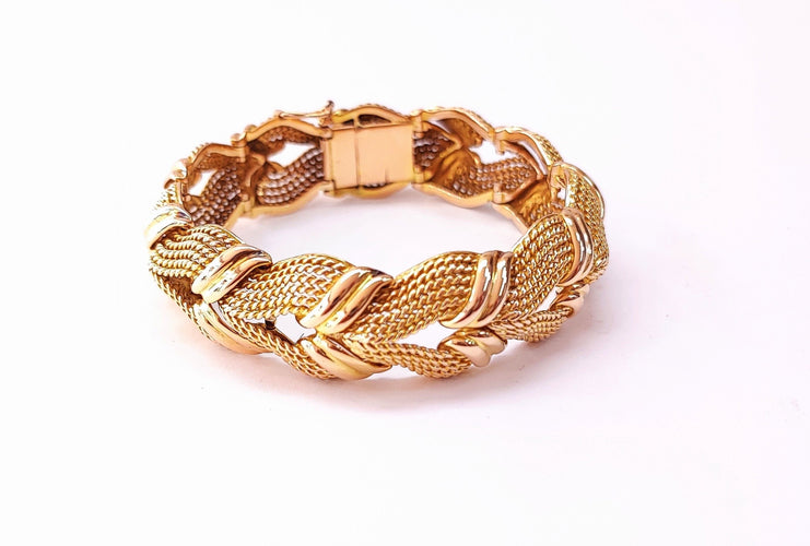 Bracelet Bracelet or jaune 18K Années 60 58 Facettes BRAC.TULIP-1505