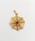 Pendentif vintage or jaune araignée sur sa toile, pierre bleue et perle 58 Facettes A06223