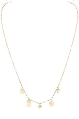 Collier Collier or jaune cubes 58 Facettes 089141