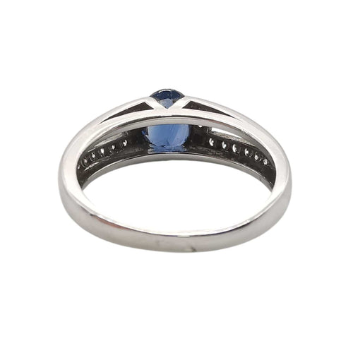 Bague 58 Bague en or saphir et diamants 58 Facettes