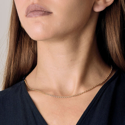 Collier Chaîne en or jaune à maille forçat 58 Facettes ALB15182