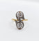 Bague 51 Bague toi et moi antique or jaune, diamants, monture à enroulement (circa 1900) 58 Facettes A05284