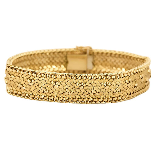 Pulsera flexible en oro amarillo de 18k