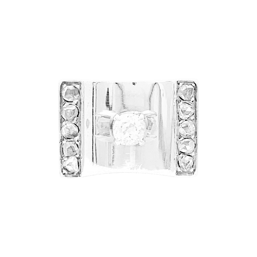 Bague 47 Bague "Tank", or rhodié, platine, diamants. 58 Facettes 34469