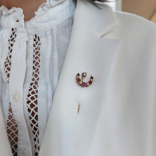 Broche Epingle de revers en or jaune, diamant « Firmament » 58 Facettes 186