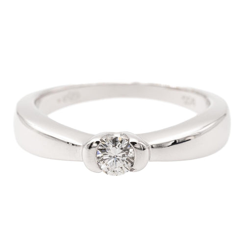 Bague 53 Balmain Bague Solitaire  Or blanc Diamant 58 Facettes 1950052CN