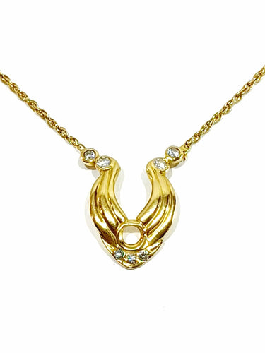 Collier Collier or jaune et diamants 58 Facettes