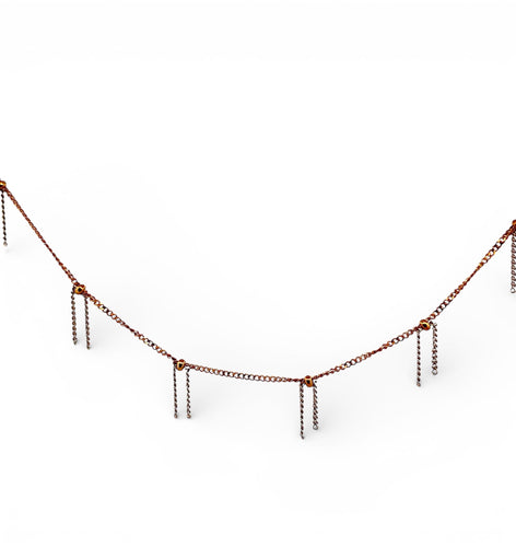 Collier Collier maille gourmette en or 18 carats bicolore 58 Facettes