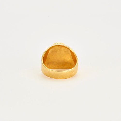 Bague 57 Chevalière gardienne du temple 58 Facettes LP767