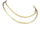 Lang halskæde i gult guld på 75 cm 