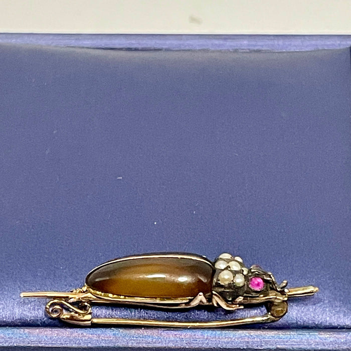 Broche de escarabajo modernista