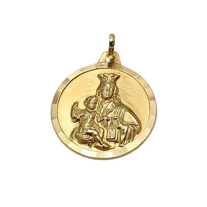 Pendentif Médaille religieuse en or jaune 58 Facettes E363193E