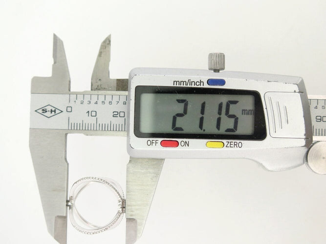 Bague 50 bague GUCCI gg running 7mm en or blanc 18k 108 diamants t50 58 Facettes 271884