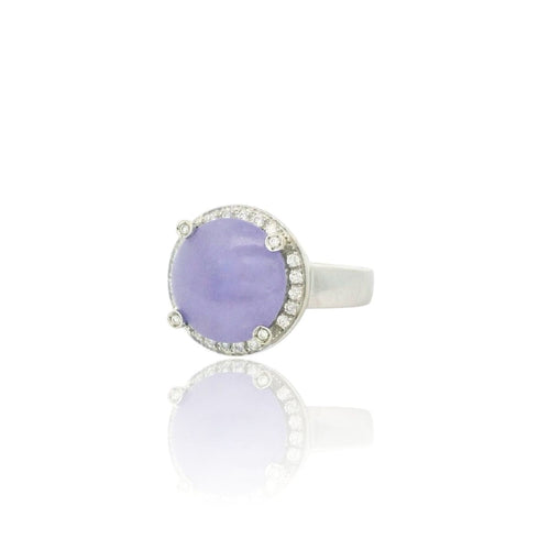 Bague POIRAY - Bague "filles Antik" or blanc, calcédoine, diamants 58 Facettes