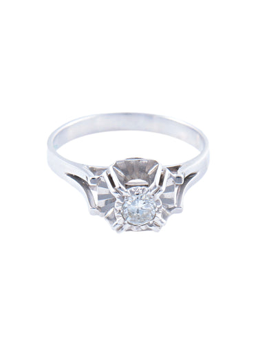 ART DECO STYLE DIAMOND SOLITAIRE RING
