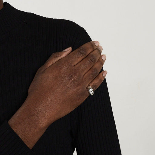 Bague Bague en or blanc 18kt avec diamants 1cts taille de doigt 52. 58 Facettes