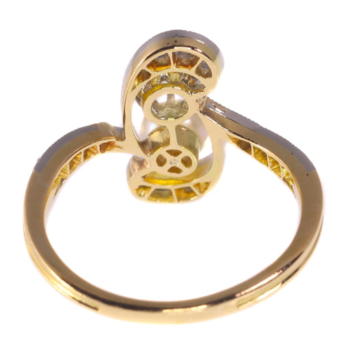 Bague 52 Bague de fiançailles originale Art Nouveau en diamant et perle 58 Facettes 21285-0669