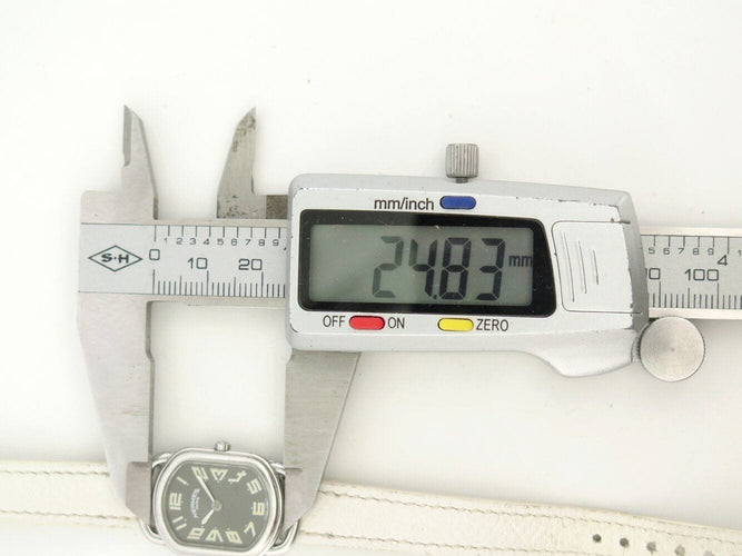 Montre montre HERMES rallye ra1.210 a quartz 20 x 25 mm en acier palladie 58 Facettes 271722