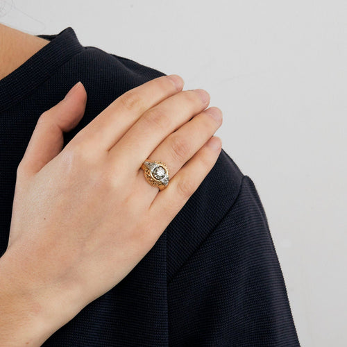 Bague 54 BAGUE DES ANNEES 40-50 58 Facettes 31300584