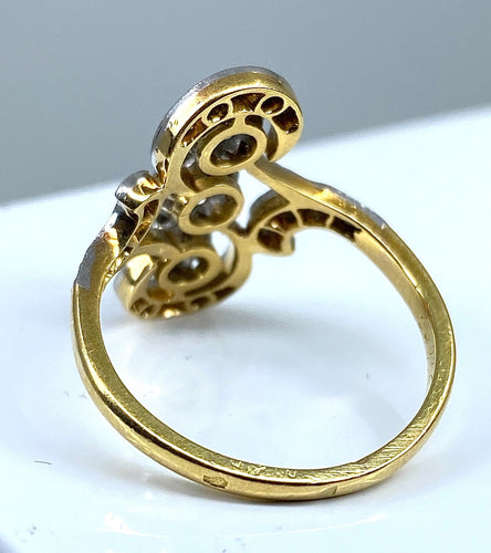 Bague 51 Bague en or 18 carats et diamants, vers 1900 58 Facettes AB178