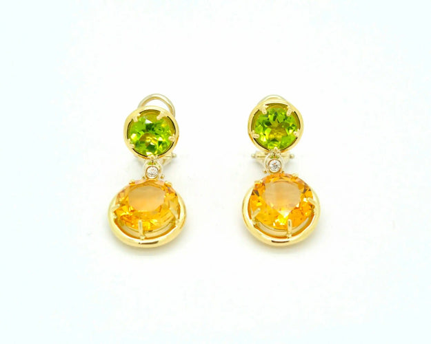 Boucles d'oreilles Boucles d'oreilles Mangiarotti en quartz et diamants 58 Facettes 8145