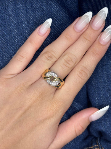 Bague 54 Bague or jaune et diamants 58 Facettes 878