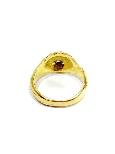 Bague 54 Bague tête de lion en or 58 Facettes