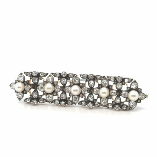 Broche Broche époque Napoleon III - Diamants et perles 58 Facettes 1.0000582/1