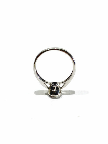 Bague 50.5 Bague or blanc et pavage diamants 58 Facettes