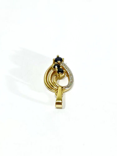 Pendentif Pendentif or, diamant, saphirs 58 Facettes