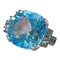 Bague 53 Bague Topaze Bleue 9.08 Ct Diamants 58 Facettes 7815 A