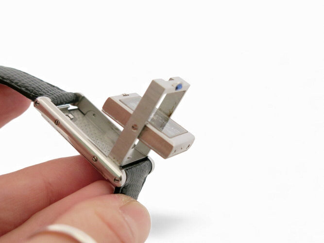 Montre vintage montre CARTIER tank basculante 2386 quartz 32 mm en acier tilting 58 Facettes 271152