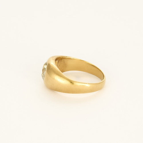 Bague 43 Bague chevalière en or jaune et diamant taille ancienne 58 Facettes PAL28682