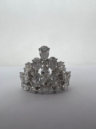 Bague 54 bague cocktail en diamant fantaisie couronne 58 Facettes RNG-61