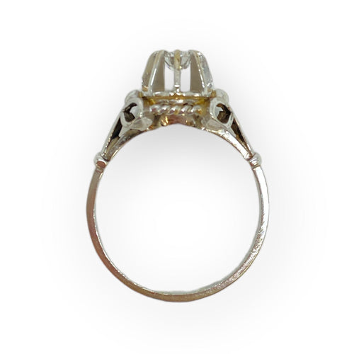 Bague 56 Bague ancienne or blanc diamants 58 Facettes 330055173