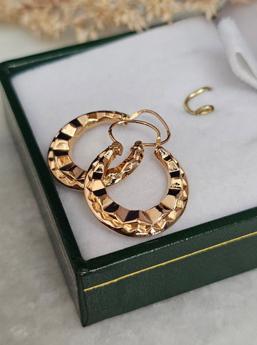 Boucles d'oreilles Créoles or rose 58 Facettes 666