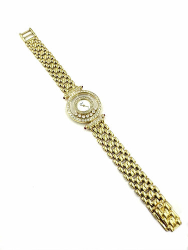 Montre CHOPARD - Montre Happy Diamonds or jaune, diamants et rubis 58 Facettes