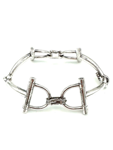 Bracelet HERMES. Collection "Mors", bracelet vintage en argent 800 58 Facettes