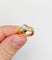 Bague 49 Bague jonc vintage or jaune 18k aigue marine de 0,70 carats 58 Facettes A06182
