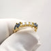 Bague 57 Bague or jaune saphirs et diamants 58 Facettes