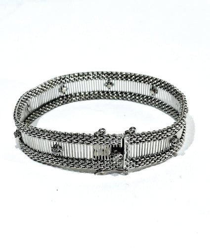 Bracelet BRACELET EN OR BLANC ET DIAMANTS 58 Facettes