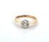 Bague 56 Solitaire en platine et or jaune 18 carats serti d'un diamant ancien de 1,50 carat 58 Facettes
